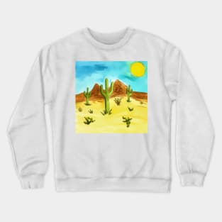 Saguaro cactus as seen in the Saguaro National Park in Arizona Crewneck Sweatshirt